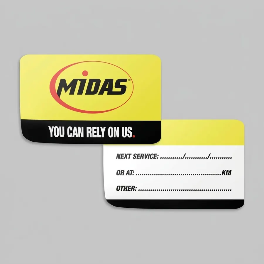 Midas yellow landscape service sticker
