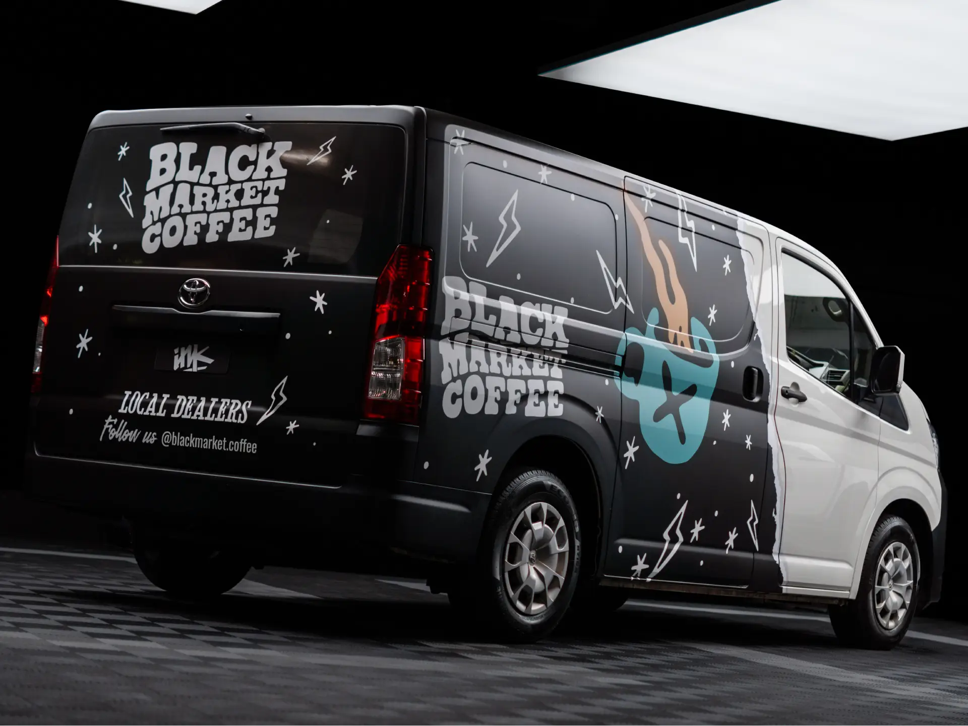 Black Market Coffee van wrap