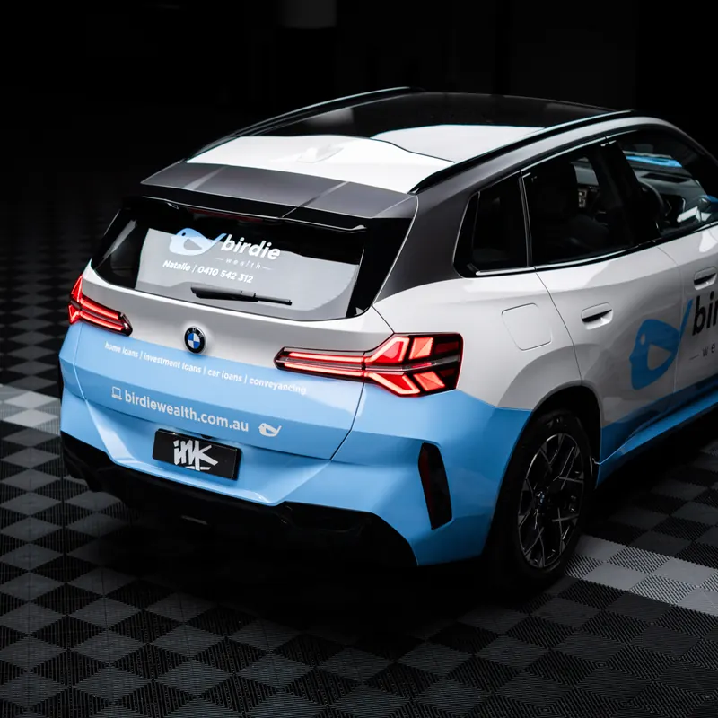 Birdie Wealth BMW wrap, rear